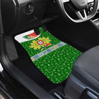 Portugal Christmas Car Mats with Green Red Santa Ship Tree and Coat of Arms - Wonder Print Shop