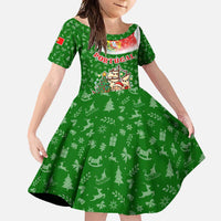 Portugal Christmas Family Matching Mermaid Dress and Hawaiian Shirt with Green Red Santa Ship Tree and Coat of Arms - Wonder Print Shop