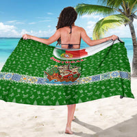 Portugal Christmas Sarong with Green Red Santa Ship Tree and Coat of Arms - Wonder Print Shop