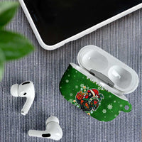 Portugal Christmas AirPods Case with Green Galo de Barcelos Rooster Santa Hat and Gift - Wonder Print Shop