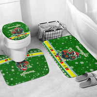 Portugal Christmas Bathroom Set with Green Galo de Barcelos Rooster Santa Hat and Gift - Wonder Print Shop