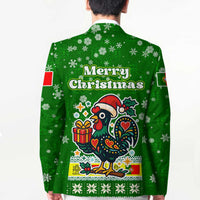 Portugal Christmas Blazer with Green Galo de Barcelos Rooster Santa Hat and Gift - Wonder Print Shop