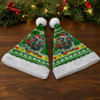 Portugal Christmas Santa Hat with Green Galo de Barcelos Rooster Santa Hat and Gift - Wonder Print Shop