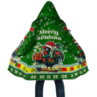 Portugal Christmas Cloak with Green Galo de Barcelos Rooster Santa Hat and Gift - Wonder Print Shop