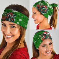 Portugal Christmas Neck Gaiter with Green Galo de Barcelos Rooster Santa Hat and Gift - Wonder Print Shop
