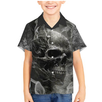 Hello Darkness My Old Friend Skull Family Matching Mermaid Dress and Hawaiian Shirt - Wonder Print Shop