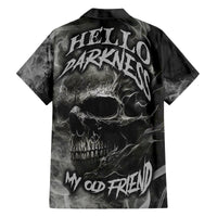 Hello Darkness My Old Friend Skull Family Matching Off Shoulder Maxi Dress and Hawaiian Shirt - Wonder Print Shop