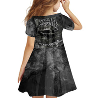 Hello Darkness My Old Friend Skull Family Matching Off Shoulder Short Dress and Hawaiian Shirt - Wonder Print Shop