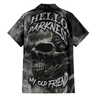 Hello Darkness My Old Friend Skull Family Matching Short Sleeve Bodycon Dress and Hawaiian Shirt - Wonder Print Shop