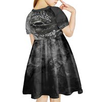 Hello Darkness My Old Friend Skull Kid Short Sleeve Dress - Wonder Print Shop