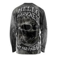 Hello Darkness My Old Friend Skull Long Sleeve Shirt - Wonder Print Shop