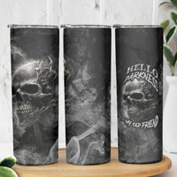 Hello Darkness My Old Friend Skull Skinny Tumbler - Wonder Print Shop