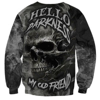 Hello Darkness My Old Friend Skull Sweatshirt - Wonder Print Shop