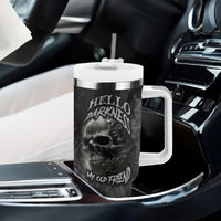 Hello Darkness My Old Friend Skull Tumbler With Handle - Wonder Print Shop