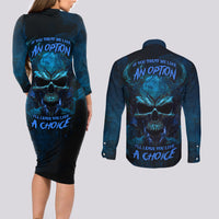 If You Treat Me Like And Option I'll Leave You Like A Choice Couples Matching Long Sleeve Bodycon Dress and Long Sleeve Button Shirts - Wonder Print Shop