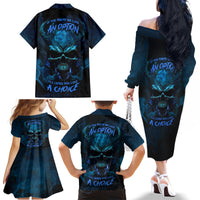 If You Treat Me Like And Option I'll Leave You Like A Choice Family Matching Off Shoulder Long Sleeve Dress and Hawaiian Shirt - Wonder Print Shop