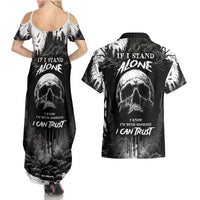If I Stand Alone I Know I'm With Someone I Can Trust Skull Couples Matching Summer Maxi Dress and Hawaiian Shirt - Wonder Print Shop