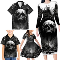 If I Stand Alone I Know I'm With Someone I Can Trust Skull Family Matching Long Sleeve Bodycon Dress and Hawaiian Shirt - Wonder Print Shop