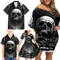 If I Stand Alone I Know I'm With Someone I Can Trust Skull Family Matching Off Shoulder Short Dress and Hawaiian Shirt - Wonder Print Shop