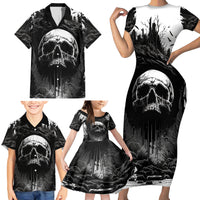 If I Stand Alone I Know I'm With Someone I Can Trust Skull Family Matching Short Sleeve Bodycon Dress and Hawaiian Shirt - Wonder Print Shop