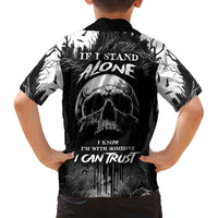 If I Stand Alone I Know I'm With Someone I Can Trust Skull Family Matching Tank Maxi Dress and Hawaiian Shirt - Wonder Print Shop