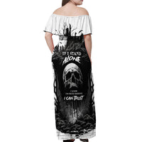 If I Stand Alone I Know I'm With Someone I Can Trust Skull Off Shoulder Maxi Dress - Wonder Print Shop