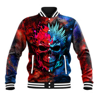 Be Careful Skull Baseball Jacket - Wonder Print Shop