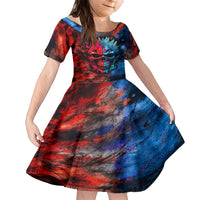 Be Careful Skull Family Matching Short Sleeve Bodycon Dress and Hawaiian Shirt - Wonder Print Shop