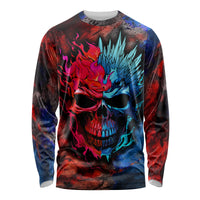 Be Careful Skull Long Sleeve Shirt - Wonder Print Shop