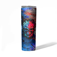 Be Careful Skull Skinny Tumbler - Wonder Print Shop