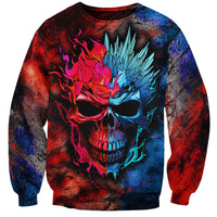 Be Careful Skull Sweatshirt - Wonder Print Shop