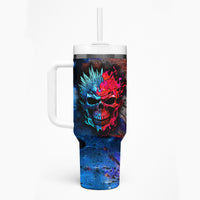 Be Careful Skull Tumbler With Handle - Wonder Print Shop