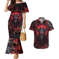 I Can Fix Stupid But It's Gonna Hurt Skull Couples Matching Mermaid Dress and Hawaiian Shirt - Wonder Print Shop