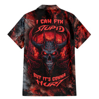 I Can Fix Stupid But It's Gonna Hurt Skull Family Matching Mermaid Dress and Hawaiian Shirt - Wonder Print Shop