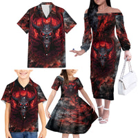 I Can Fix Stupid But It's Gonna Hurt Skull Family Matching Off Shoulder Long Sleeve Dress and Hawaiian Shirt - Wonder Print Shop
