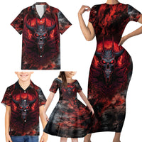 I Can Fix Stupid But It's Gonna Hurt Skull Family Matching Short Sleeve Bodycon Dress and Hawaiian Shirt - Wonder Print Shop