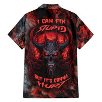 I Can Fix Stupid But It's Gonna Hurt Skull Family Matching Short Sleeve Bodycon Dress and Hawaiian Shirt - Wonder Print Shop