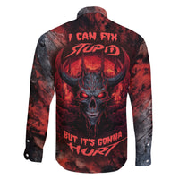 I Can Fix Stupid But It's Gonna Hurt Skull Family Matching Tank Maxi Dress and Hawaiian Shirt - Wonder Print Shop