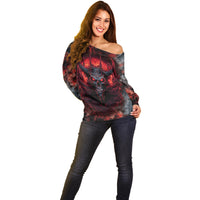 I Can Fix Stupid But It's Gonna Hurt Skull Off Shoulder Sweater - Wonder Print Shop