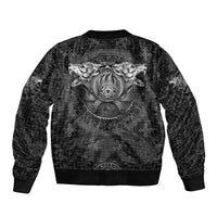Viking Bomber Jacket Norse Wolf and Bearclaw Fusion - Wonder Print Shop