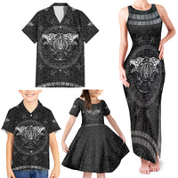 Viking Family Matching Tank Maxi Dress and Hawaiian Shirt Norse Wolf and Bearclaw Fusion - Wonder Print Shop