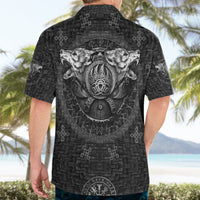 Viking Hawaiian Shirt Norse Wolf and Bearclaw Fusion - Wonder Print Shop