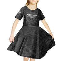 Viking Kid Short Sleeve Dress Norse Wolf and Bearclaw Fusion - Wonder Print Shop