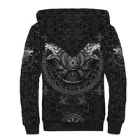 Viking Sherpa Hoodie Norse Wolf and Bearclaw Fusion - Wonder Print Shop