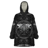 Viking Wearable Blanket Hoodie Norse Wolf and Bearclaw Fusion - Wonder Print Shop