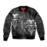 Until Valhalla Viking Skull Bomber Jacket - Wonder Print Shop