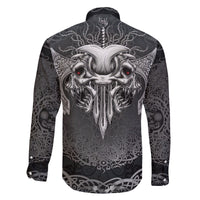Until Valhalla Viking Skull Family Matching Long Sleeve Bodycon Dress and Hawaiian Shirt - Wonder Print Shop