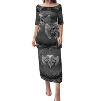 Until Valhalla Viking Skull Family Matching Puletasi Dress and Hawaiian Shirt - Wonder Print Shop