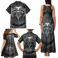 Until Valhalla Viking Skull Family Matching Tank Maxi Dress and Hawaiian Shirt - Wonder Print Shop
