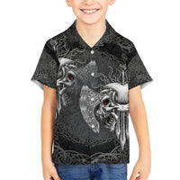 Until Valhalla Viking Skull Kid Hawaiian Shirt - Wonder Print Shop